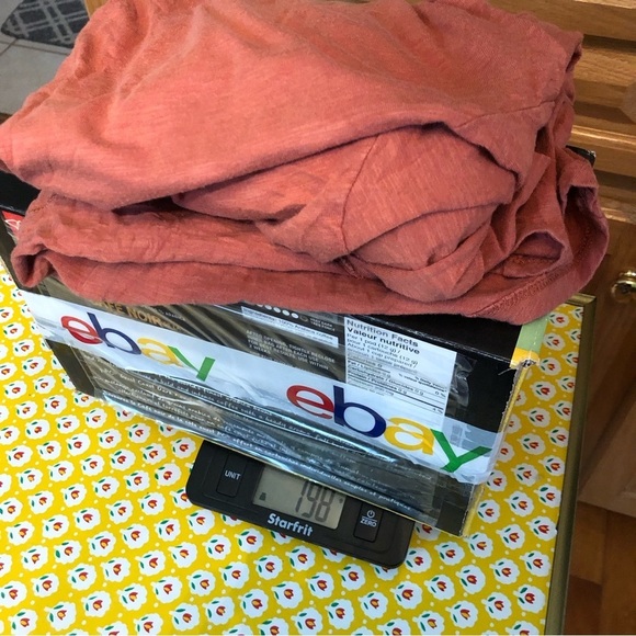 Knox Rose Orange Elastic Short Sleeve 1/2 Button Henley Cotton Knit Womens XL - Picture 7 of 7